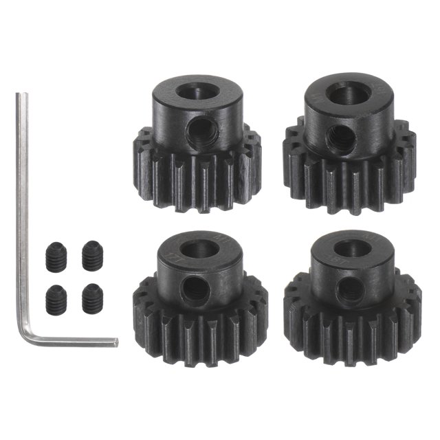 Juego de 4 Engranajes de piñón Mod-1 Unique Bargains 15T 16T 17T 18T Ajuste 5mm para RC Coche con Llave Hexagonal