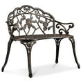 thumbnail image 4 of Alden Design Outdoor Metal Bench - Bronze, 4 of 13
