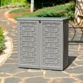 thumbnail image 6 of Horti Cubic Resin Storage Cabinet with Doors and 1 Shelf, Indoor & Outdoor Deck Box Waterproof (Arctic Grey)), 6 of 8
