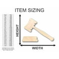 thumbnail image 2 of Unfinished Wood Gavel Shape - Law - Courthouse - (2 Piece) Craft - up to 46" DIY 24" / 1", 2 of 3