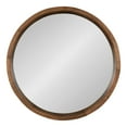 thumbnail image 2 of Kate and Laurel Hutton Round Decorative Modern Wood Frame Wall Mirror, 22 Inch Diameter, Natural Rustic, 2 of 2