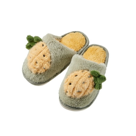 

Tenmix Boys Plush Clog Slipper Fluffy Fuzzy Slippers Slip On Warm Shoes Fleece House Shoe Bedroom Casual Cozy Green 13C