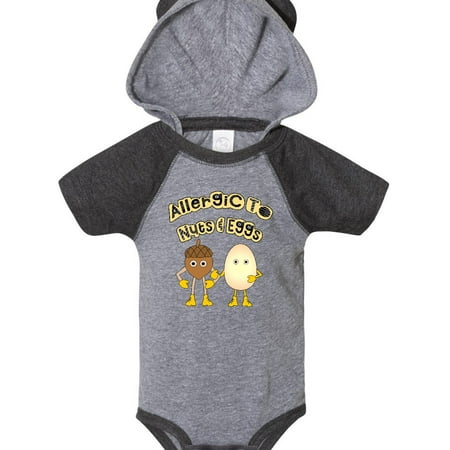 

Inktastic Allergic to Nuts and Eggs Gift Baby Boy or Baby Girl Bodysuit