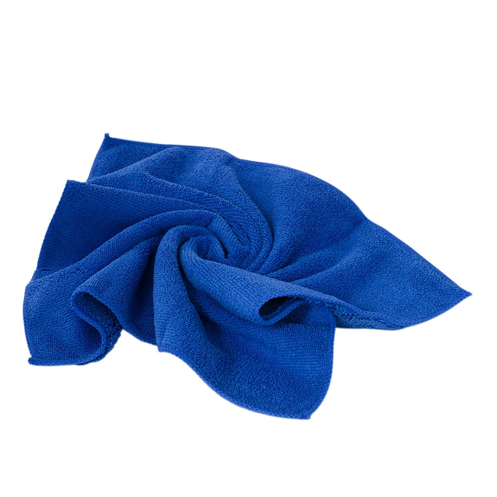 24 Pack Large Blue Microfiber Cleaning Cloth No-Scratch Rag Car
