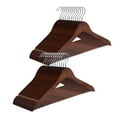 thumbnail image 6 of HomGarden 50 Pack Wood Clothes Hangers W/360° Swivel Hook for Adult Coats Shirts Jackets, Brown, 6 of 10