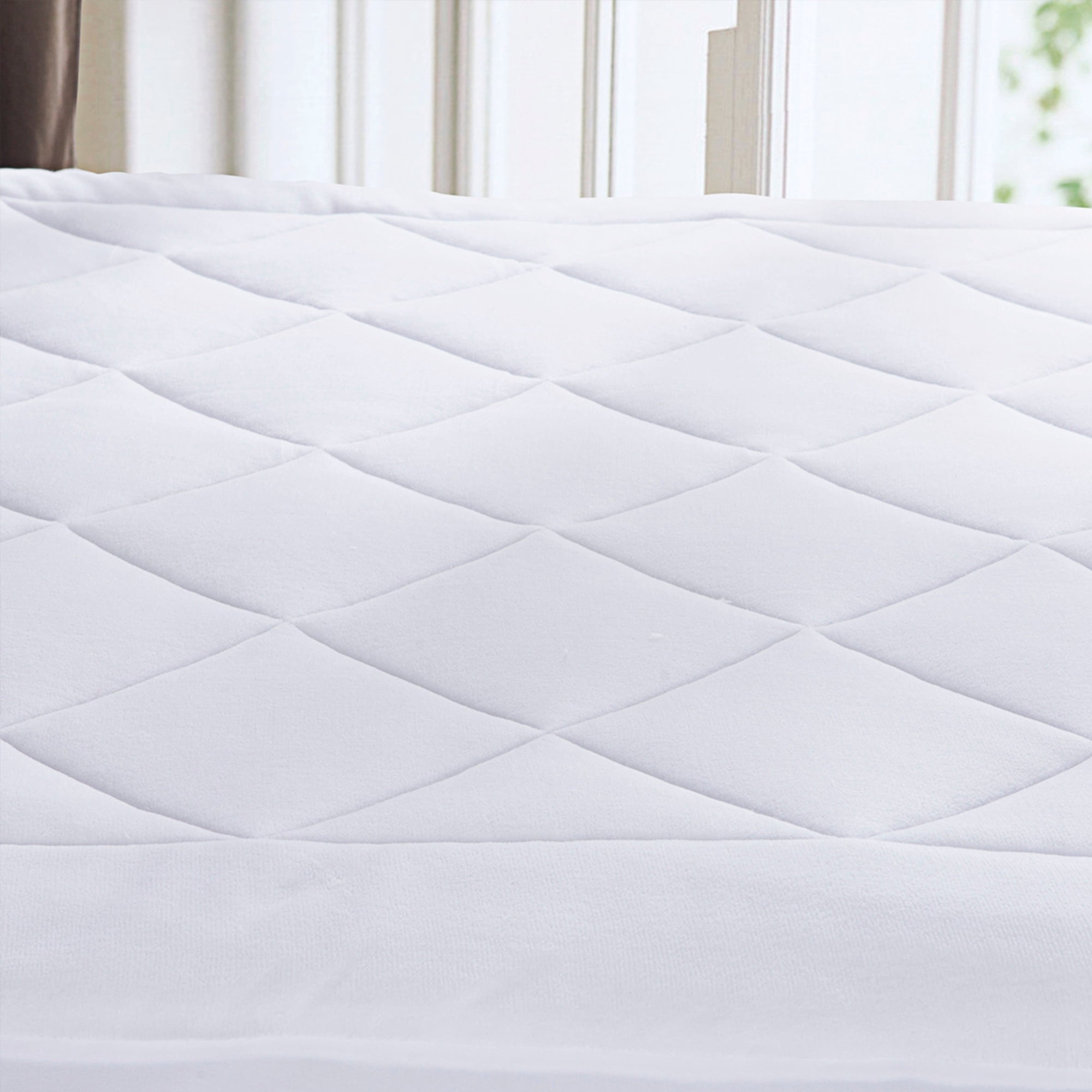 Puredown Down Alternative Mattress Pad/Topper, Coral Fleece Top, King