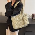 thumbnail image 4 of Puffer Hobo Bolso Mano Acolchado para Mujer Viajes, 4 of 9