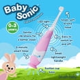 thumbnail image 4 of Brush-Baby BabySonic® Pink Electric Toothbrush for Infants & Toddlers 0-3 Years with LED Timer & Gentle Vibrations, 4 of 12