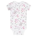 thumbnail image 3 of Everyday Kids 7 Pack Pink Short Sleeve Baby Bodysuits for Girls, 3 of 11