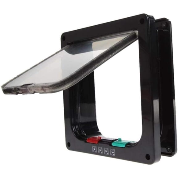 Pet Door Pet Door Controllable Dog Cat Flap Opening For Pets House Animal Supplies 1Pcs Black