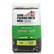 San Francisco Bay Whole Bean Coffee - Organic Rainforest Blend (2lb Bag), Medium Dark Roast