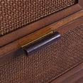 thumbnail image 5 of Teamson Home Hatteras Modern Linen Cabinet, Storage with Adjustable Shelf & Deep Drawers, Rattan Doors and Solid Wood Frame, 5 of 11