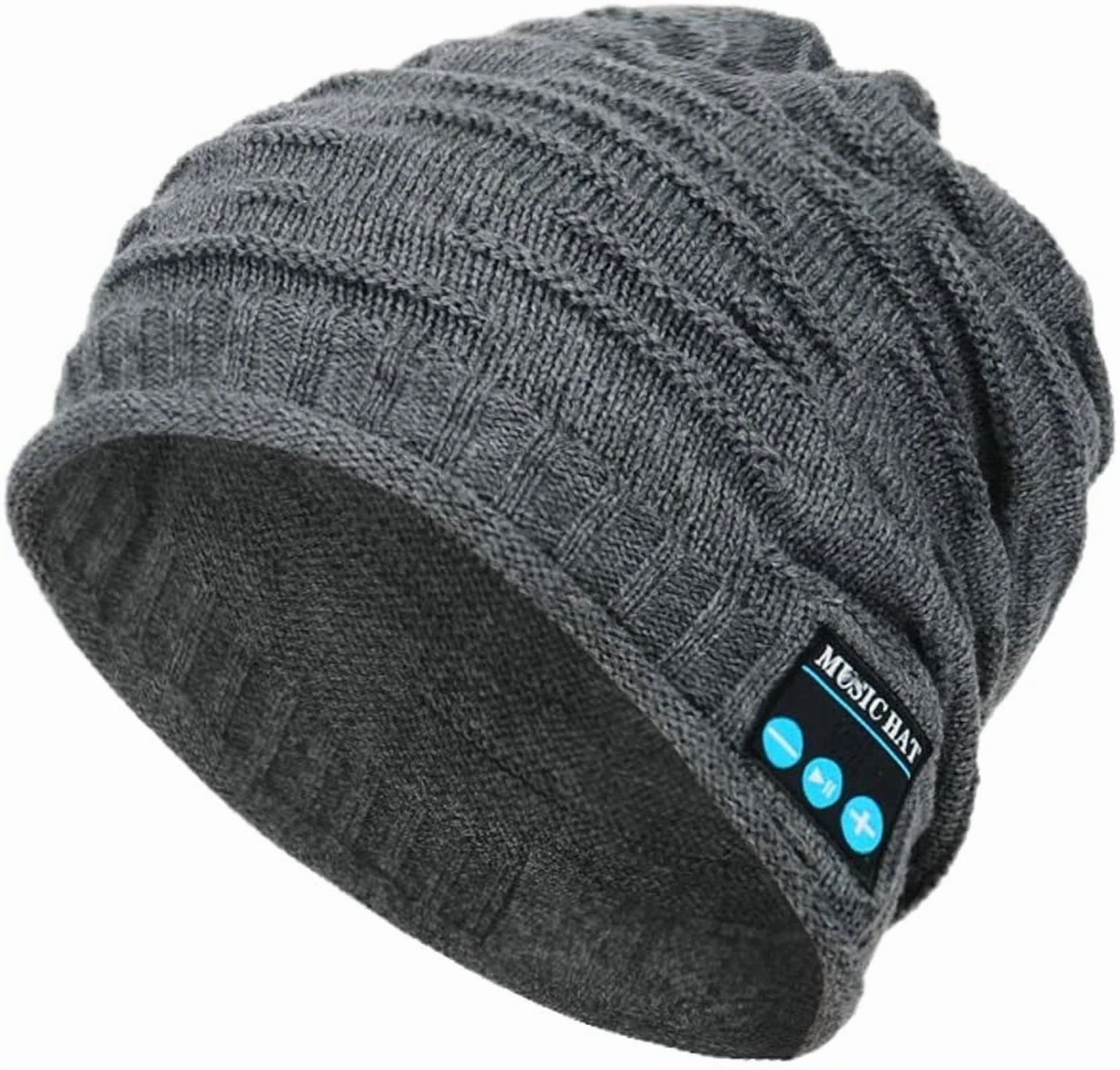BUTTERFLY- Wireless Bluetooth Beanie Knit Hat Gray Speaker Mic Headphone Headset Mens Women