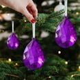 thumbnail image 5 of Christmas Tree Ornaments Colorful Shimmering Plastic Gemstones Pendants Christmas And Valentines Day Decorations Holiday Products Gifts Purple, 5 of 5