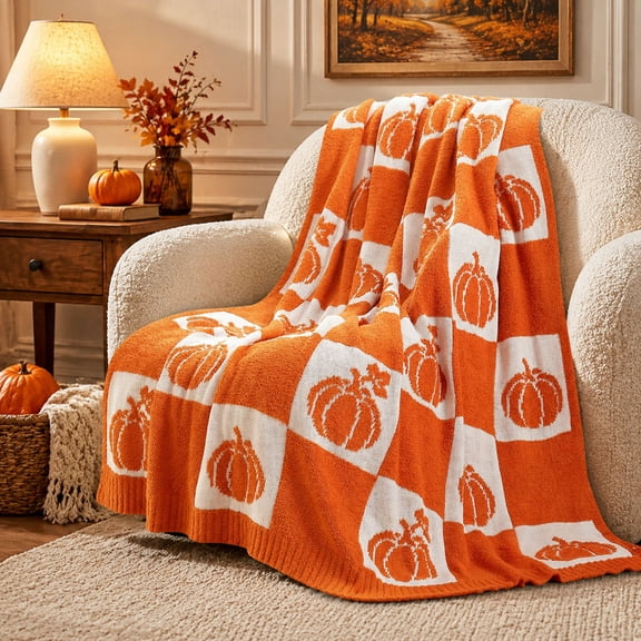 YHAICO Halloween Printed Throw Blanket 100x130cm - Soft Flannel Fleece for Sofa, Cozy Warm Lap Blanket for Living Room, Festive Halloween Home Decoration