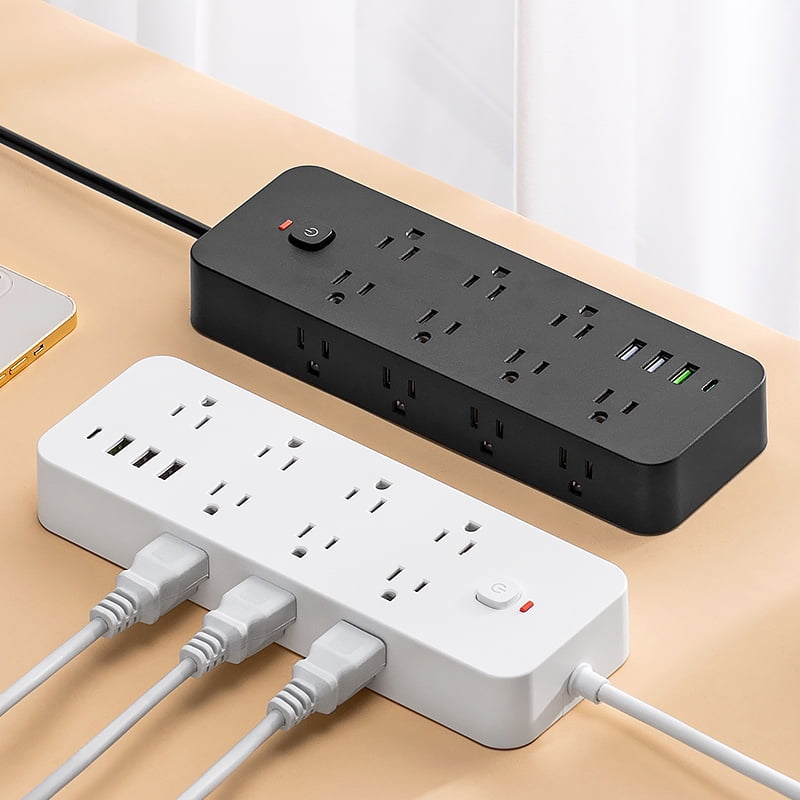 Surge Protector Power Strip with 14 Outlets 4 USB Ports(1 USB-C), 5ft Cord 1875W/15A, Wall Mountable for Home Office