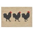 thumbnail image 2 of Liora Manne Frontporch Roosters Indoor Outdoor Area Rug Neutral, 2 of 2