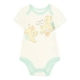 thumbnail image 3 of Disney Baby Wishes + Dreams Character Infant Baby Short Sleeve Bodysuits, 3-Pack, Sizes Newborn-12 Months, 3 of 6