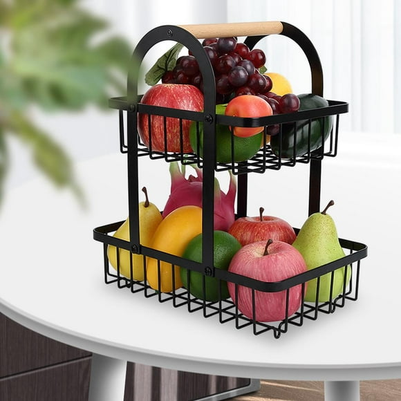 Fruit Basket Basket Fruit Basket Fruit Bowl Stand Vegetable Snack Storage black