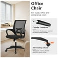 thumbnail image 4 of YRLLENSDAN Conference Room Chairs Mesh Office Chair with Wheels Rolling Desk Chair with Arms Mesh Computer Chair for 250lb Adults Study Chair Adjustable Height 2 Pack,Black, 4 of 7