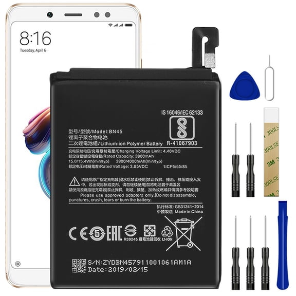 Replacement Battery BN45 For Xiaomi Redmi Note 5 M1803E7SG Tool
