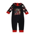 thumbnail image 2 of Midsumdr Family Christmas Pjs Matching Sets, Christmas Pajamas Snow Printed Round Neck Long Sleeve Blouse Tops+Wide Leg Pants Two Piece Set Christmas Pajamas(Baby), 2 of 3