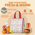 thumbnail image 5 of Pioneer Flower Floral Print Pattern Insulated Lunch Bag for Women & Adults,Large Portable Soft Cooler Lunch Bag,Thermal Food Storage Tote with Pearl Cotton,8.66L,8.75x5.75x9.5 Inch, 5 of 6