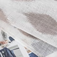 thumbnail image 4 of Semi-Sheer Kitchen Curtains Valance and Tiers Set Jacquard Rod Pocket Farmhouse Window Curtains Brown 36 inch Length 3 Piece Set, 4 of 6