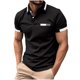 thumbnail image 2 of pstuiky camisetas de manga corta para hombre, Camisa tipo jersey para hombre, de color liso, con cremallera, manga corta y cuello vuelto ropa de hombre l, 2 of 6