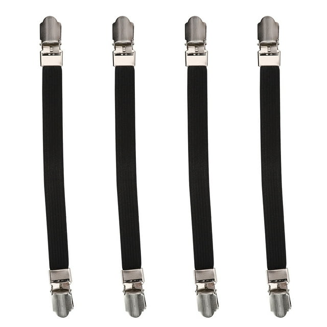 Soporte de pinzas, 4 correas elásticas entrecruzadas para sábanas, correas para sábanas de colchón, clips, diseño de última generación Jadeshay A
