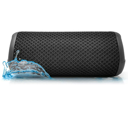 Photive HYDRA II Bluetooth Speaker Wireless Waterproof Portable Audio. 10-Watt Dual Subwoofer. 10-Hours of Continuous (Best Portable Speakers With Subwoofer)