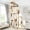 Beige, variant on Globlazer 83 Inch Tall Cat Tree for Large Cats, Heavy Duty Cat Tower with 2 Condos and Hammock for 4+ Cats, Multi-Level Cat Tree Tower for Indoor Corner Placement, S83, Beige