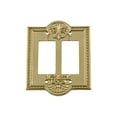 thumbnail image 2 of Nostalgic Warehouse 719930 Meadows Switch Plate with Double Rocker, Polished Brass, 2 of 3