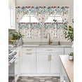 thumbnail image 4 of Independence Day Swag Curtains for Living Room/Bedroom Windows, 4th of July Star Eucalyptus Leaf Burlap Kitchen Curtains and Valances Set 36 Inch Length, Light Filtering Swags Valance Curtain Panels, 4 of 5