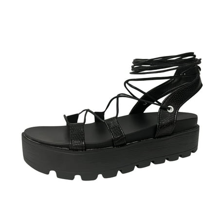 

Larisalt Sandals For Women Women s Rhinestone Flip Flops Beach Flat Thong Sandals Black