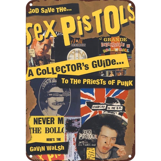 Letrero Hojalata Metal Sex Pistols Pintura Hierro Rectangular Bar Atística Pared 20x30cm