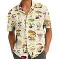 thumbnail image 5 of Vintage Mushroom Hawaiian Shirt For Men Retro 80s 90s Mushroom Shirt Casual Mens Hawaiian Shirts Short Sleeve Button Down Men, 5 of 7