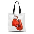 thumbnail image 1 of JSDART Sac Fourre-Tout en Toile Boîte Gants de Boxe Rouges Sport Boxeur Confrontation Sac d'Entraînement Réutilisable Épaule Courses Sac à Main, 1 of 1
