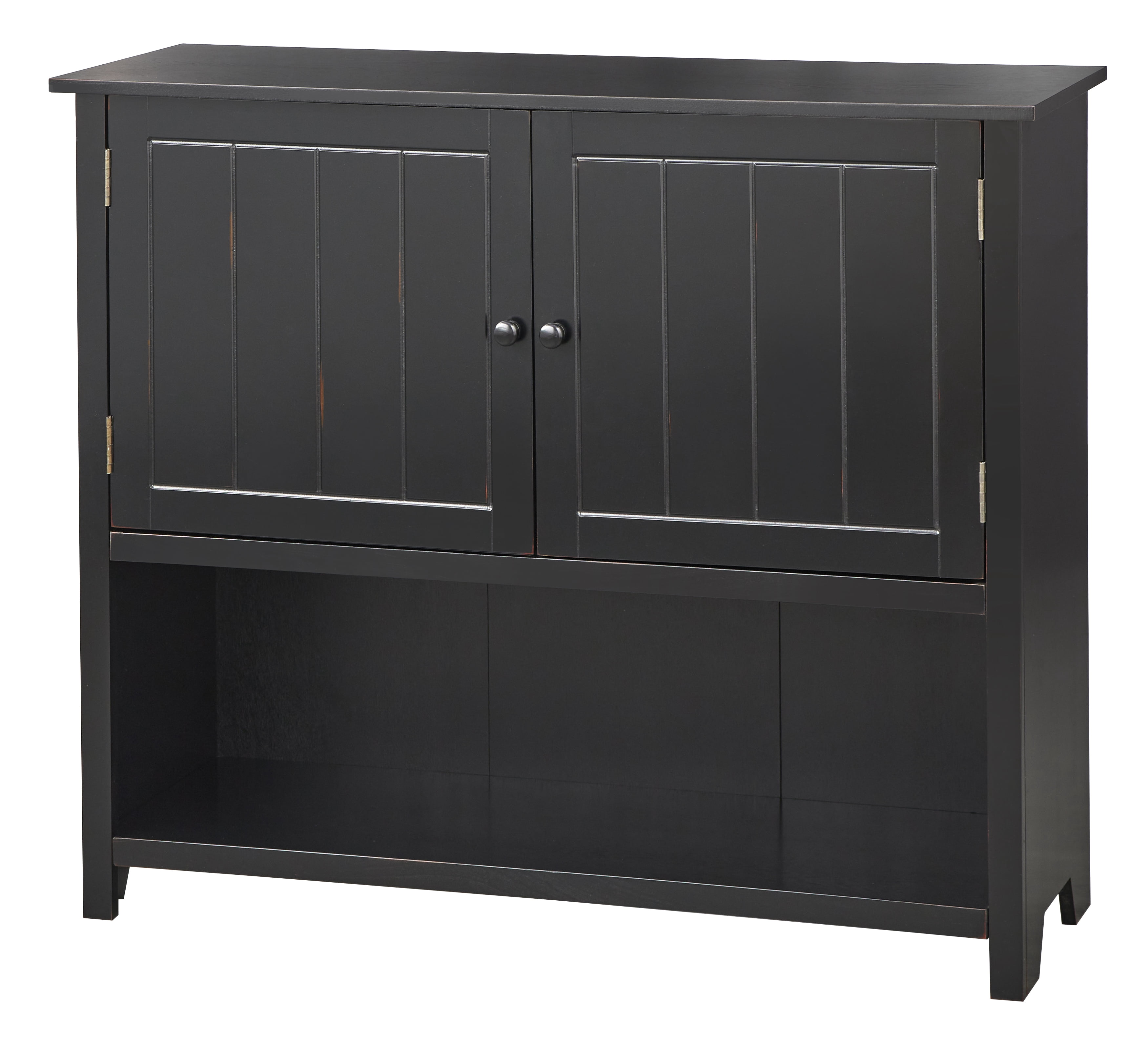 TMS Chase 42" Open Shelf Sideboard Buffet, Black