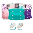 thumbnail image 1 of Pack 3 Pañal Ecológico + 3 absorbentes sencillos Unitalla My little Baby NIÑA My Little Baby Unitalla, 1 of 8