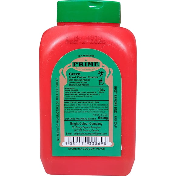 Prime-Food Colour-Green - single pack - 400g - Vibrant Green, Food Grade, Versatile Use (1ct)