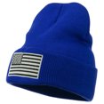 thumbnail image 2 of Silver American Flag Embroidered Beanie - Royal OSFM, 2 of 5