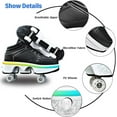 thumbnail image 6 of Roller Skate Shoes for Woman, Double-Row Deform Wheel Automatic Walking Shoes, Retractable Roller Skate, Shoes with Wheels, Skating Shoes for Outdoor Fun & Fitness, 6 of 6