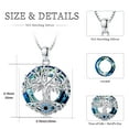 thumbnail image 5 of Coachuhhar Tree of Life Necklace 925 Sterling Silver Evil Eye Necklace with Crystal Pendant Necklace Tree of Life Jewelry Gifts for Women Men, 5 of 9