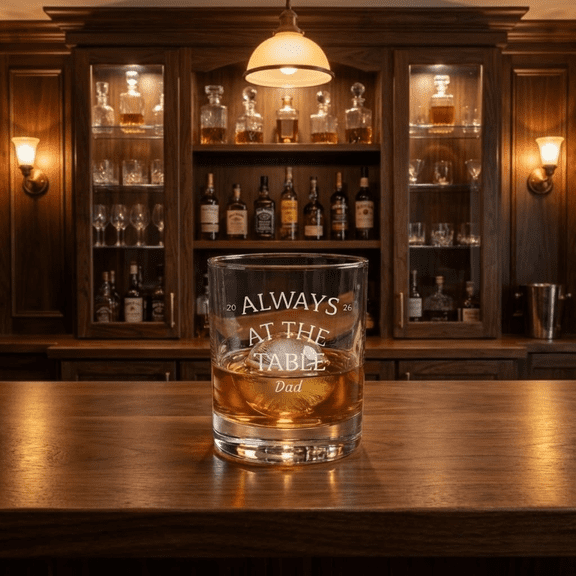 Personalized Dad’s Gift – Custom Whiskey Glass & Bourbon Decanter Set for Men, Birthday, Father’s Day, Christmas Keepsake