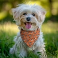 thumbnail image 2 of Dog Bandana 1 Pack,Orange Dinosaurs Skeletons Pattern Bandanas for Dogs,Cat Bandana,Small/ Large Dog Bandana 2 Size,Dog Bandanas, 2 of 6