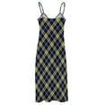 thumbnail image 6 of Blue And Yellow Plaid Dress Retro Checkerboard Party Maxi Dress V Neck Boho Beach Long Dresses Strap Aesthetic Oversized Clothes, 6 of 7