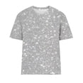 thumbnail image 4 of T-Shirt Imprimé pour Femmes, Manches Courtes Col Rond Décontracté, Tee-Shirt Imitation Coton Doux pour Confort Quotidien, 4 of 4