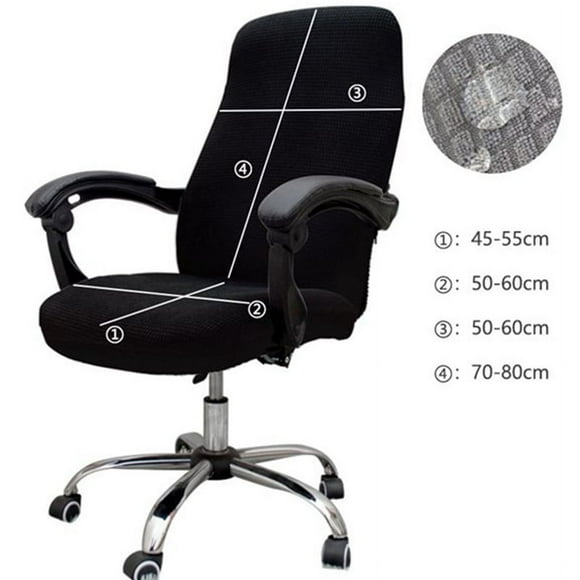 Anti-Dirty Rotating Stretch Office Computer Desk Chair Cover Waterproof Elastic Chair Covers Removable Slipcovers L