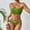 Green, variant on Women's 2 Piece Bow Accent Ruched Bandeau Triangle Bikini Set Strapless Cute Two Piece Swimsuit Pink S